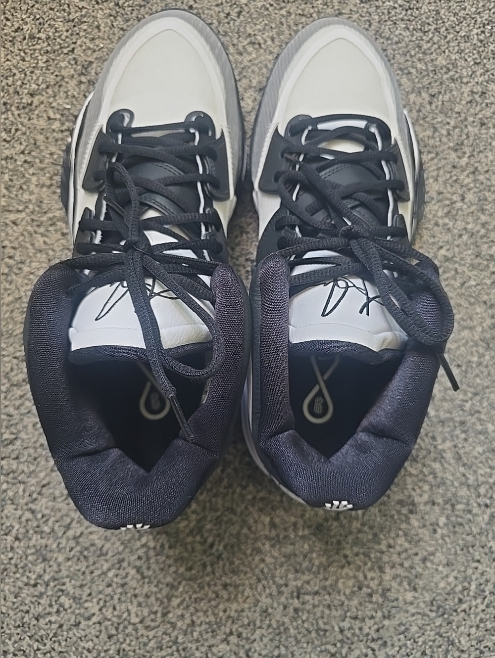 New without Box - Nike KYRIE INFINITY TB 'WHITE BLACK'- Size 12 - Picture 3 of 10